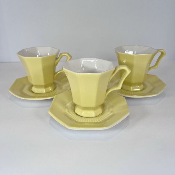 70's Daffodil Yellow (7) Pcs. Independence‎ Interpace Ironstone Japan MCM - Picture 2 of 12